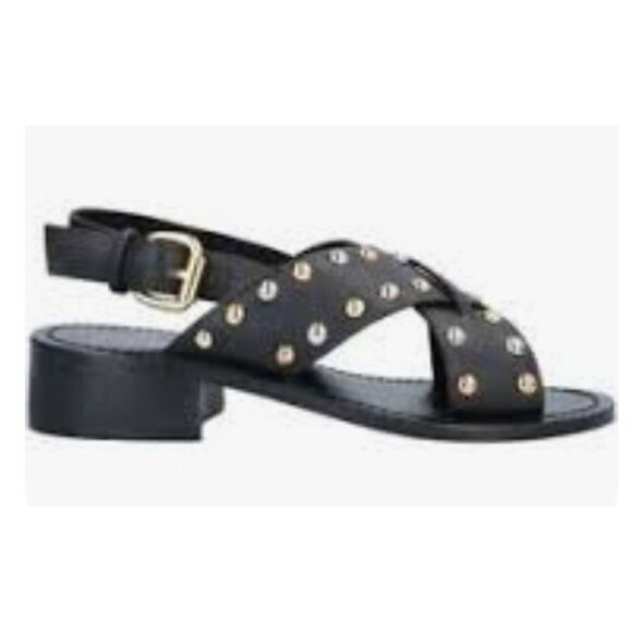 Maje Leather Studded Accent sandal Size EU 38/US 7.5 - Picture 1 of 10